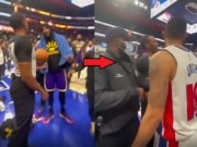 Carmelo Anthony 'He's Not Coming This Way' Interaction with Cory Joseph During Isaiah Stewart Lebron James Fight Goes Viral