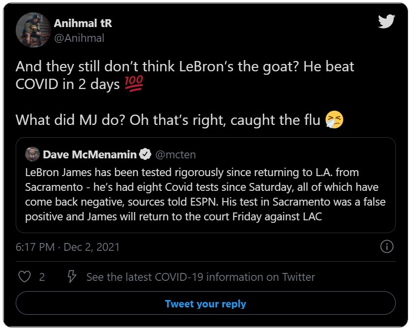 How Did Lebron James Beat COVID in 2 Days? Lebron James Being Cleared to Play 2 Days After Testing Positive For COVID Brings Up a Kevin Durant Situation from Last Season