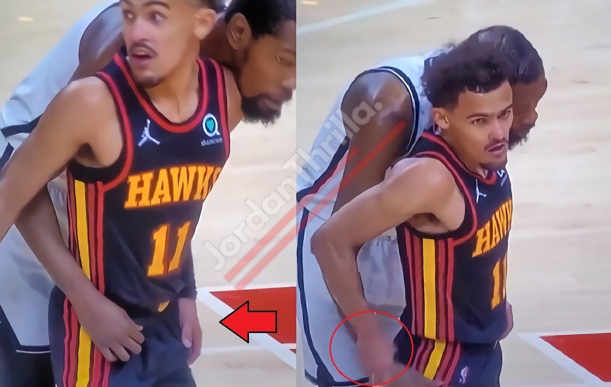 Did Kevin Durant Molest Trae Young Groin Area During Nets vs Hawks? Is Kevin Durant Gay conspiracy theory explained. Kevin Durant groping Trae Young before the ball was inbounded. Kevin Durant feeling up Trae Young during game.
