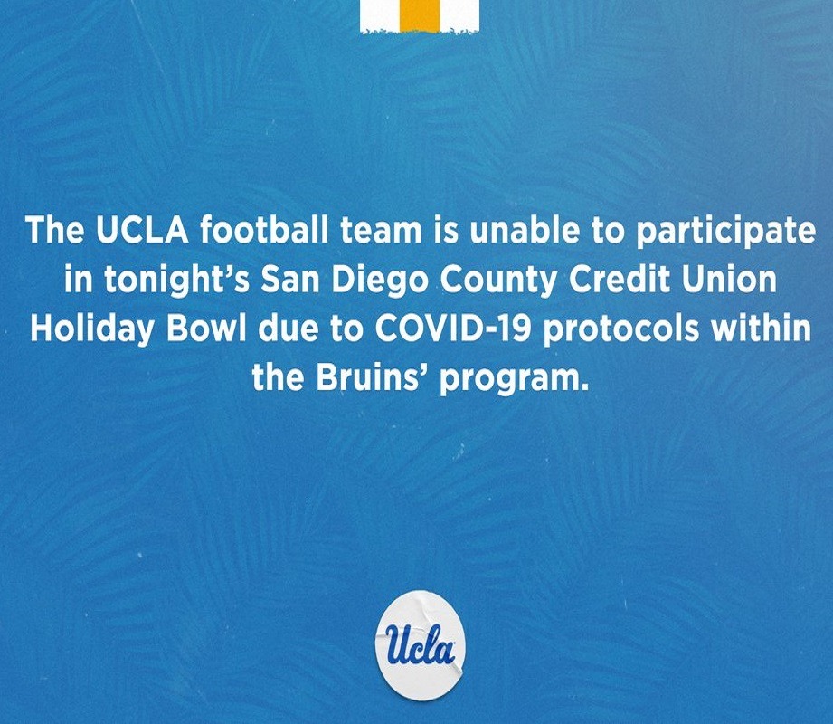 Details Behind Conspiracy Theory Sea World Caused UCLA Bruins Football Team COVID Outbreak that Led to Credit Union Holiday Bowl Cancellation. Did UCLA Bruins Football Players Catch COVID-19 at Sea World?