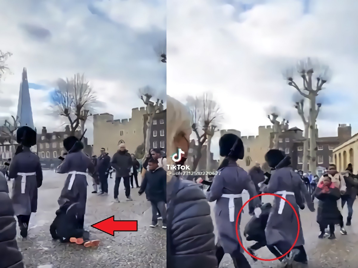 Viral TikTok Video Shows Royal Guard Trampling Kid at Tower of London Then Refusing to Check on Him