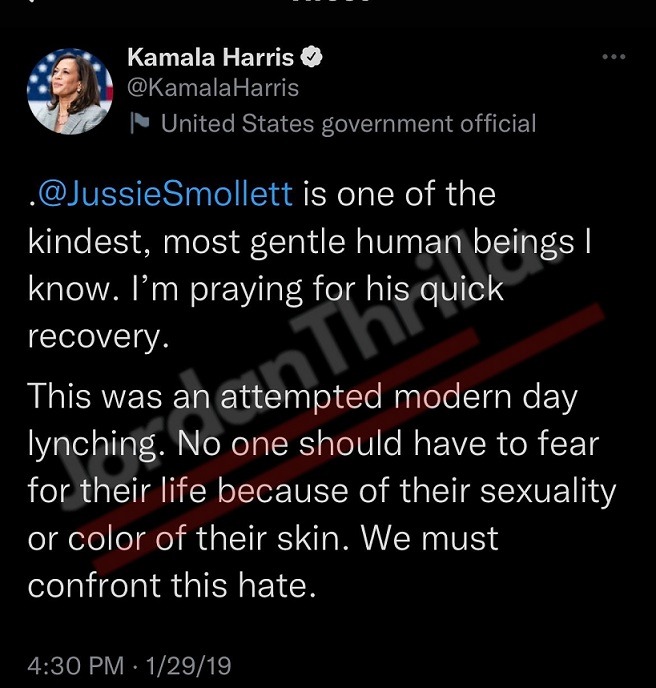 Here is Why People Want Joe Biden and Kamala Harris Banned from Twitter after Jussie Smollett Guilty Verdict