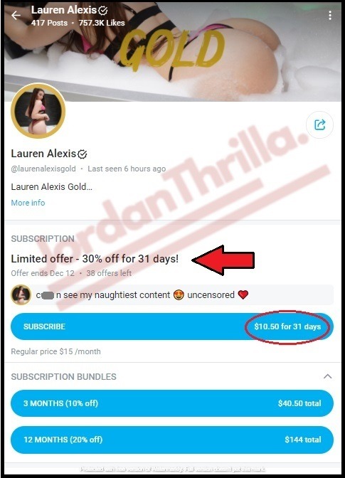 Leaked laurenalexisgold onlyfans Lauren Alexis