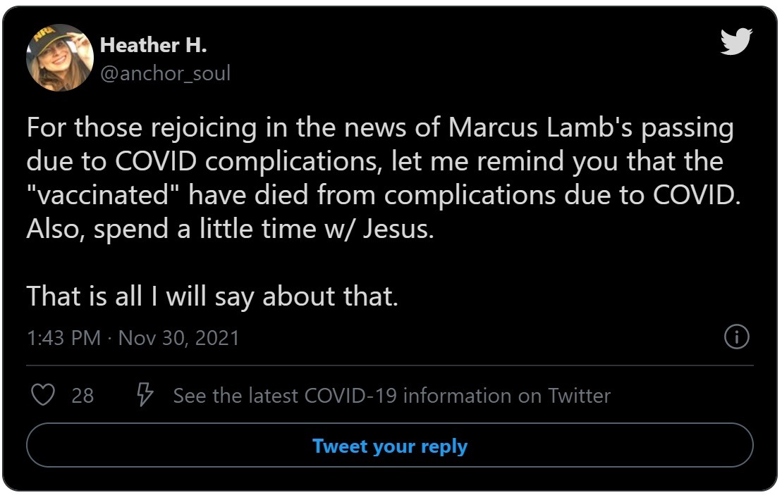 Democrats and Pro-Vaxxers Celebrate Marcus Lamb's Death From COVID-19 and Say His Grave Should be Spit On. Details on the Marcus Lamb PPP Loan Fraud Controversy