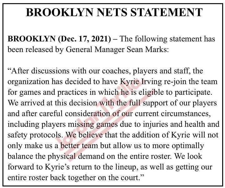 People Call Out New York's Vaccine Mandate After Nets Bend the Knee to Kyrie Irving Allowing Him to Return as Part Time Player. Social Media Reacts to Nets Allowing Kyrie Irving To Return as Part Time Player and Calls Out New York's Vaccine Mandate Rules