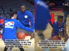 8 Year Old Kid Crosses Up Meek Mill After Dixie D'Amelio Steals Ball From Him Du...