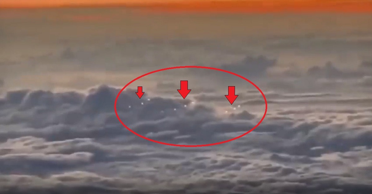 Details on Why People Believe a Commercial Pilot's Footage of 12 UFOs Flying of Pacific Ocean is Actually One Big UFO
