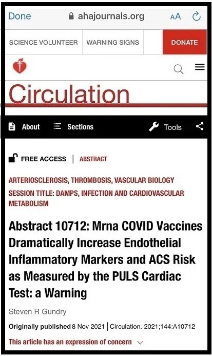 American Heart Association's mRNA COVID Vaccine Warned about Myocarditis and Heart Disease