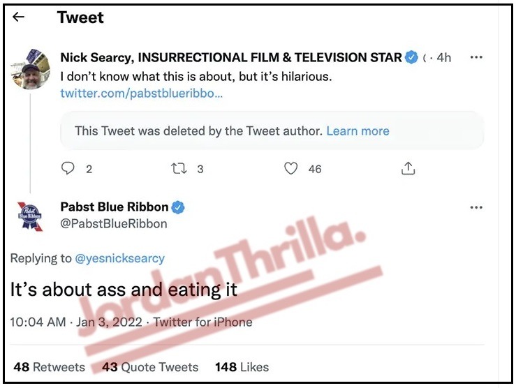 Was Pabst Blue Ribbon Booty Eating Tweet Inspired by Meagan Good Booty Eating 'Harlem' Scene? Pabst blue ribbon 'eating a**' tweet compared to Meagan Good eating booty in Harlem scene.