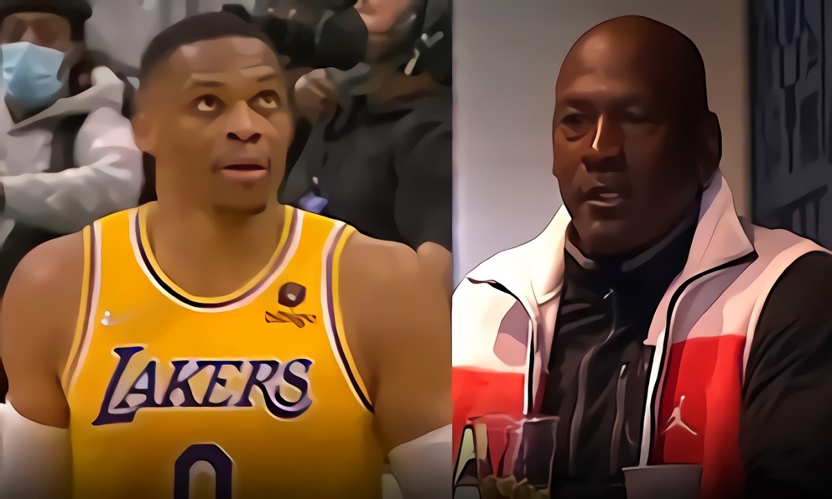 Michael Jordan Reaction To Russell Westbrook Hitting Back to Back Threes Goes Viral. Michael Jordan angry at Russell Westbrook during Lakers vs Hornets. Russell Westbrook Michael Jordan meme.