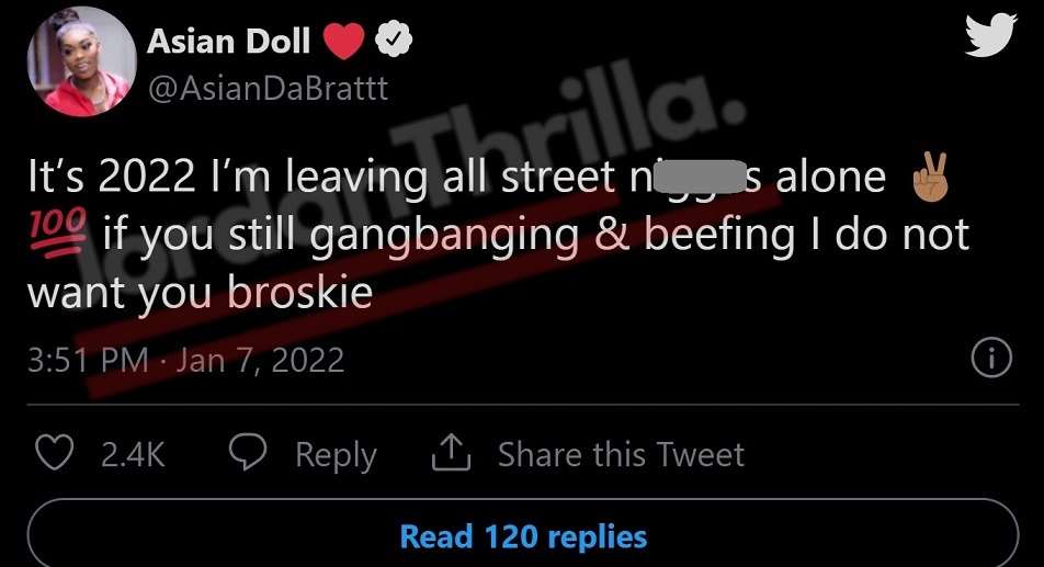Asian Doll Says She's Done with Street Dudes After Once Saying She Only Dates Killers with 3 Bodies