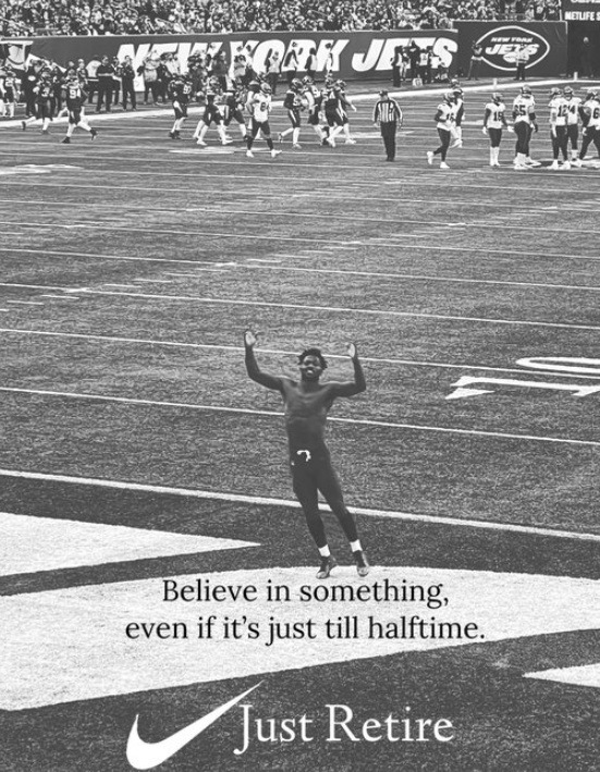 NFL Antonio Brown using a Nike ad.