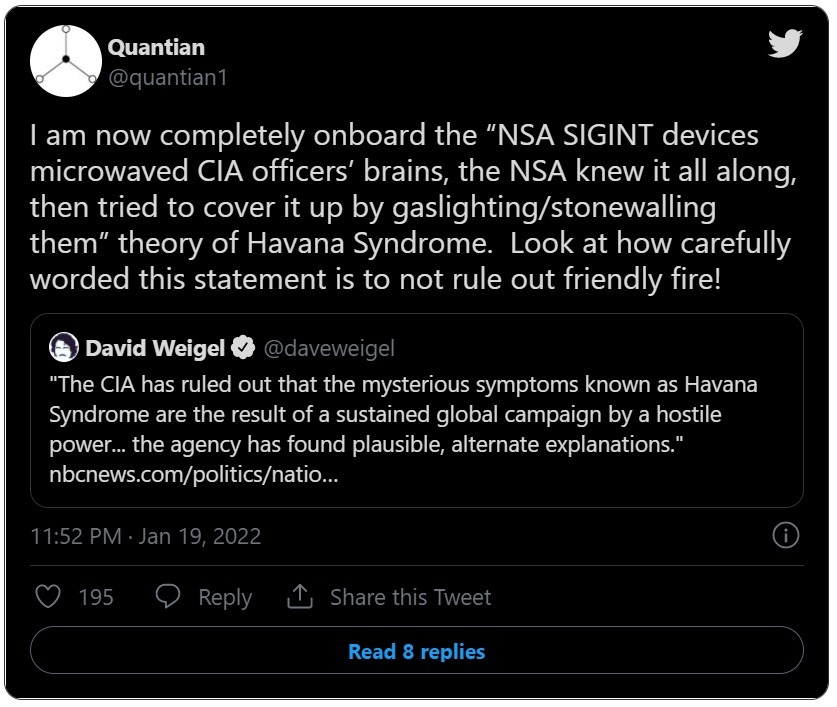Is NSA SIGINT Causing Havana Syndrome Symptoms? Strange Details About CIA Investigation of Havana Syndrome Sparks NSA SIGINT Conspiracy Theories