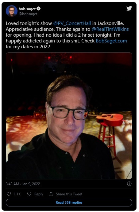 Bob Saget's Last Tweet Before His Death Sparks Conspiracy Theories. The tweet making people think Bob Saget committed suicide.