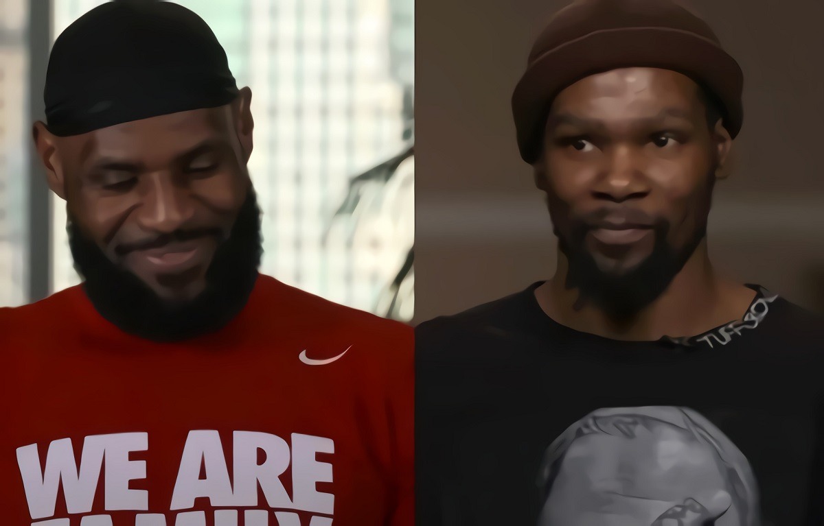 Lebron Laughs as Kevin Durant Reacts to James Harden Sixers Trade by Refusing to Draft Him to All Star 2022 Team