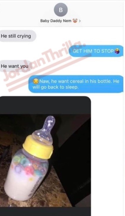 Woman Exposes Her Son's Father Not Knowing How to Make Their Baby Stop Crying with Cereal Bottle Story