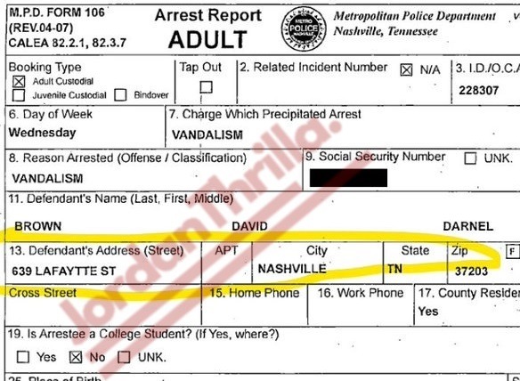 Is Young Buck Homeless? Nashville Police Arrest Report Exposes Young Buck is Homeless Living at Nashville Rescue Mission Shelter.