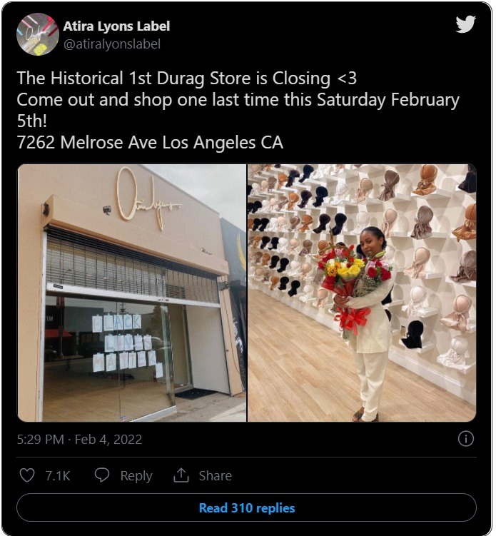 Why is the First Luxury Durag Store Closing Down? Atira Lyons Sad Announcement Detailed