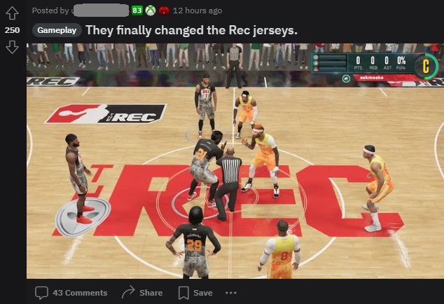 Did a Reddit User's Colorblind Lawsuit Threat Make 2K Sports Change Season 4 Rec Jersey Colors in NBA 2K23?