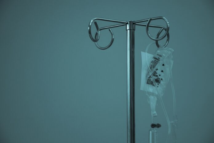 Chest X-Ray of 21 yr old dental assistant after attempting suicide by intravenously injecting elemental mercury