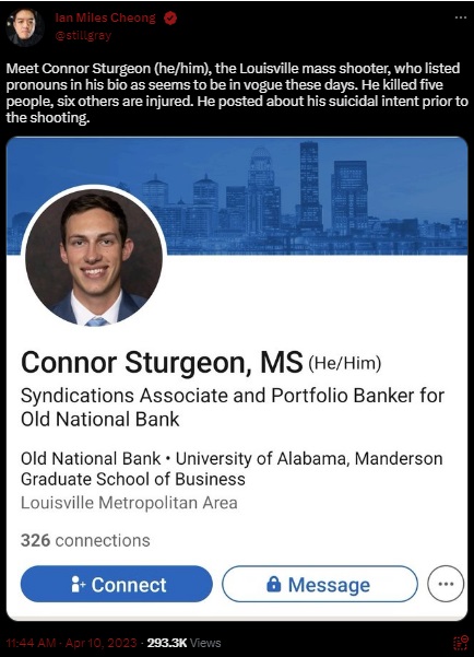 Was Kentucky Mass Shooter Connor Sturgeon a Transgender Gay Man? LinkedIn Profile Detail is Fueling a Debate