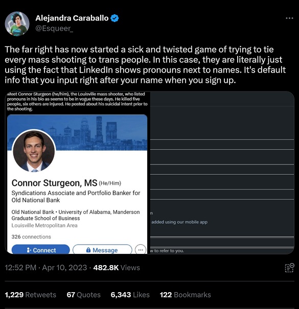 Was Kentucky Mass Shooter Connor Sturgeon a Transgender Gay Man? LinkedIn Profile Detail is Fueling a Debate