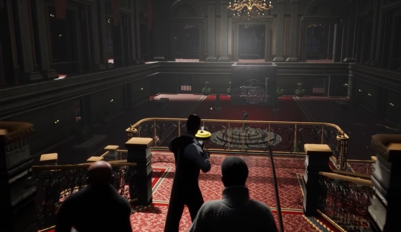 screenshot showing how the P Diddy video game mansion looks creepy.