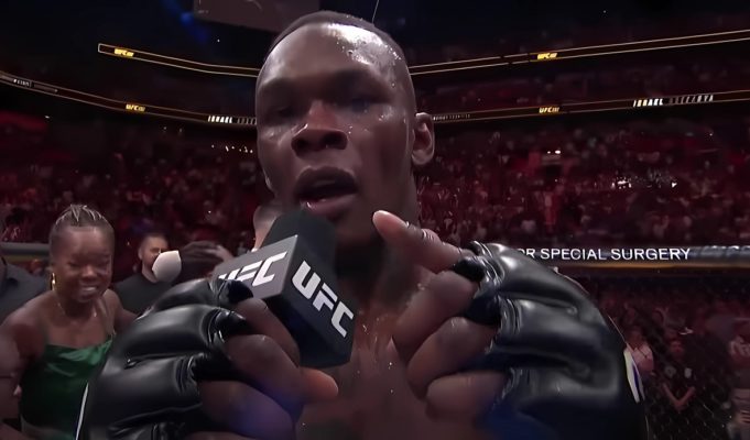 Israel Adesanya's Motivational Post Fight Speech About Happiness After Knocking Alex Pereira at UFC 287 Goes Viral