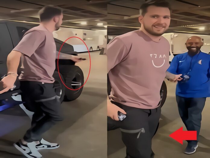 Luka-Doncic-Arrives-in-Apocalypse-6X6-Tank-Truck-and-Custom-Camouflage-Pants