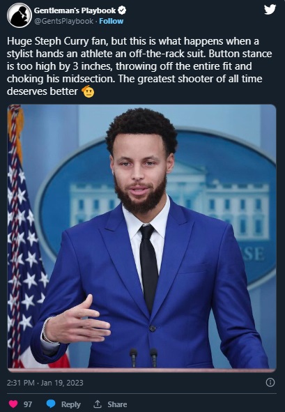 Stephen Curry's Off-The-Rack Suit Gets Roasted After White House Visit