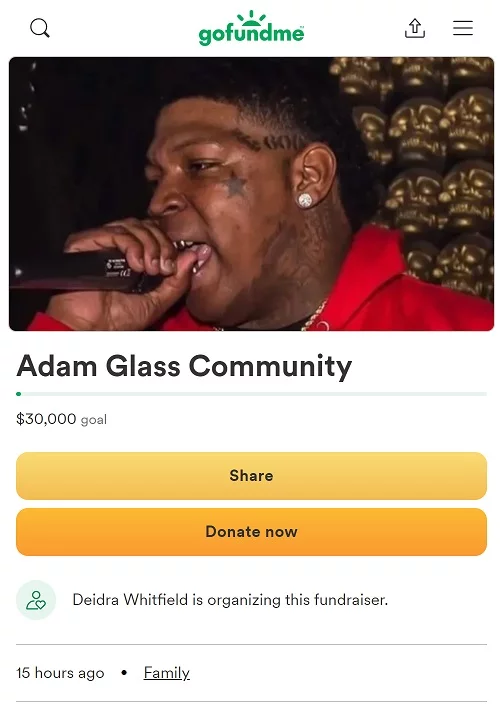 Why is the GoFundMe Page for Rapper Glizzy aka Adam Glass Struggling to Raise Funds for His Funeral?