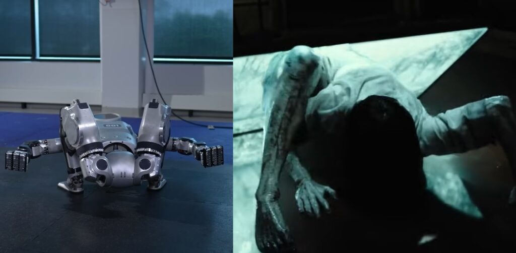 The Way Boston Dynamics' All New Atlas Robot Stands Up Compared to Samara Morgan in "The Ring"