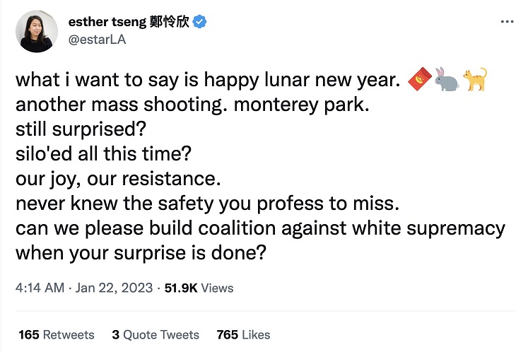 Andy Ngo Calls out Left-Wing Activists Who Incorrectly Claimed Monterey Park Mass Shooter Was a White Supremacist