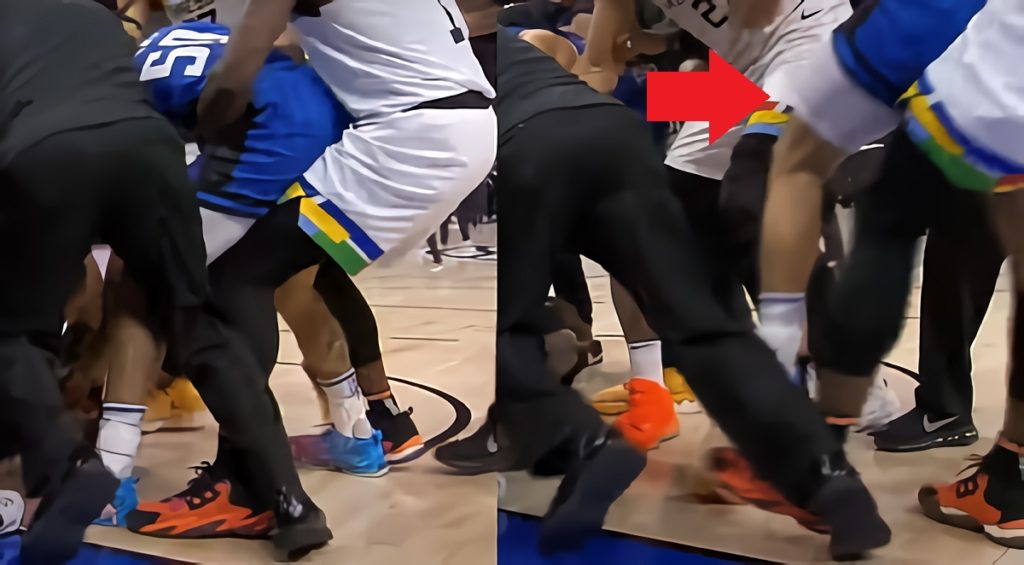 Anthony Edwards Carrying Cole Anthony Away Like a Kid During Austin Rivers vs Mo Bamba Fight Goes Viral