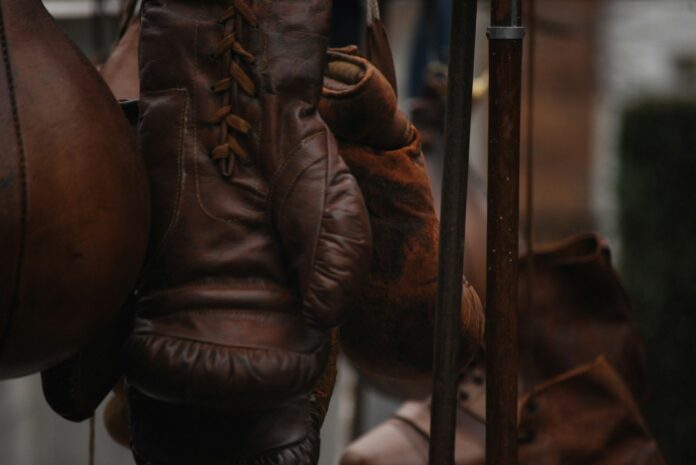 antique boxing gloves