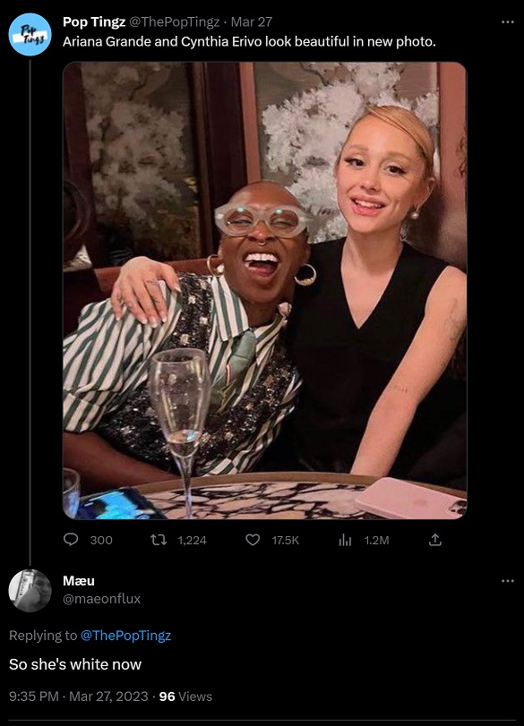 Ariana Grande Skin bleaching conspiracy.
