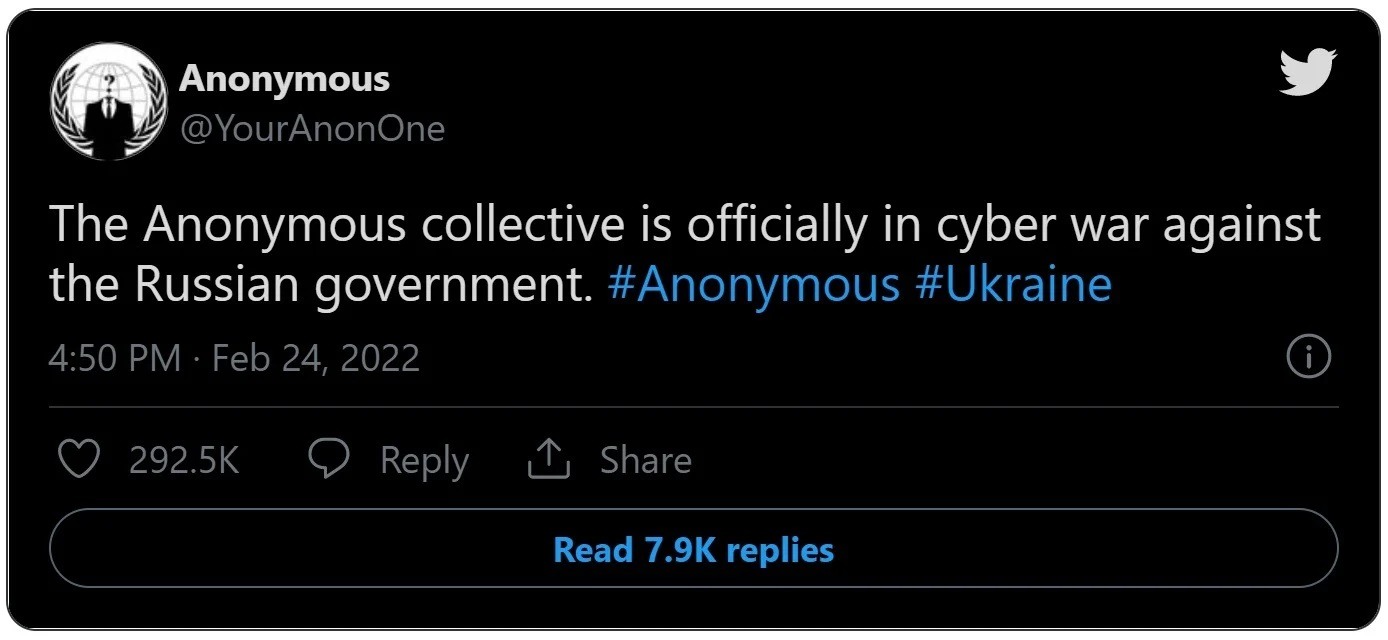 Hacking Group Anonymous Threatens Vladimir Putin With Deep Message Pointing Out Hypocrisies of His Ukraine Invasion. Anonymous Details How They Will Cyber Attack Vladimir Putin.