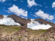 POV Video Tian Shan Mountains Avalanche Engulfing Hikers in Kyrgyzstan Goes Viral