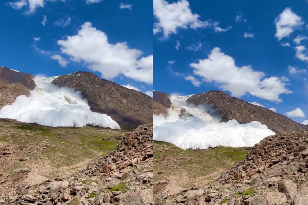 POV Video Tian Shan Mountains Avalanche Engulfing Hikers in Kyrgyzstan Goes Viral