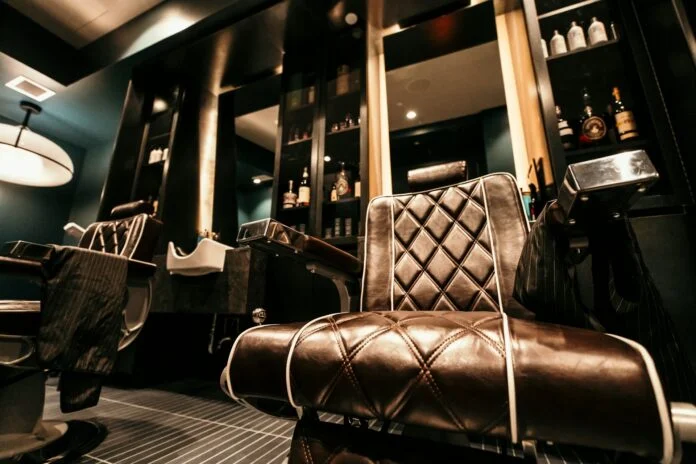 baber chair in barbershop for hair