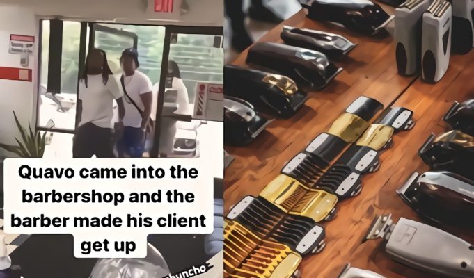 Barber Kicking Customer Out Chair For Quavo Entering Shop Goes Viral