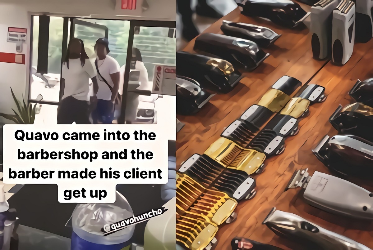 Barber Kicking Customer Out Chair For Quavo Entering Shop Goes Viral