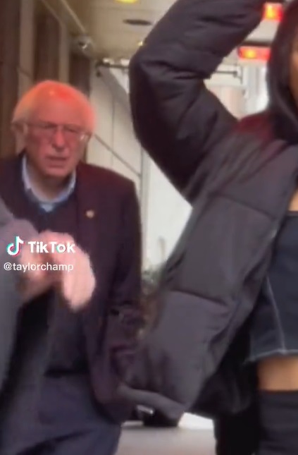 Bernie Sanders' Reaction After Accidentally Videobombing TikTok Video Goes Viral