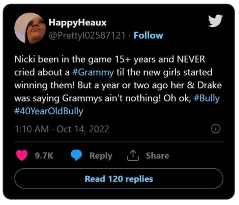 Hashtag #40YearOldBully (40 Year Old Bully) Trends After Big Latto