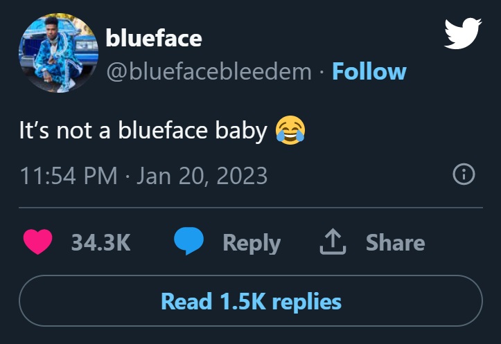Blueface says he is not the father of Chrisean Rock's baby
