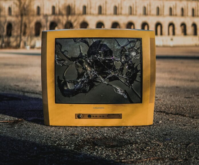 broken tv television