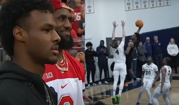 People are Shocked Bronny James is a Projected Top 10 Draft Pick in 2024 NBA Draft Days After His Playoff Performance Against Notre Dame