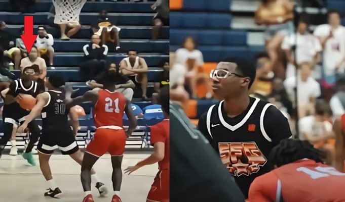 15 Year Old 6'6" Bryce James Game Winner Shot with Bronny James Watching Goes Viral