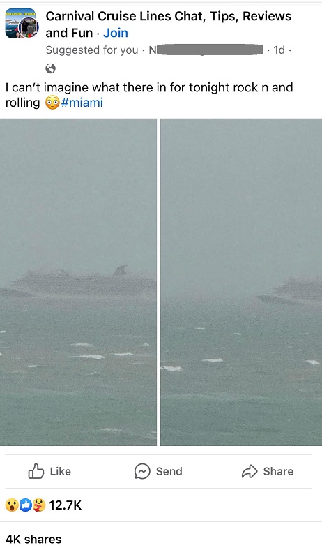 Carnival Magic Cruise Ship Caught in Massive Storm