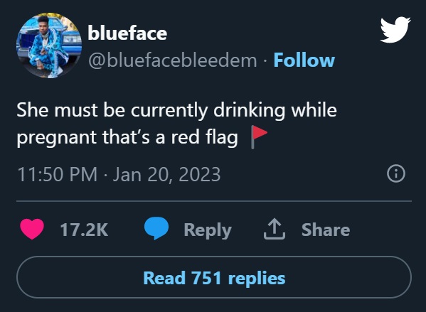 Is Chrisean Rock Drinking Alcohol While Pregnant? Hennessy Pregnant Chrisean Goes Viral after Blueface Tweet
